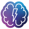 Icon brain lightning