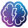 Icon brain lightning